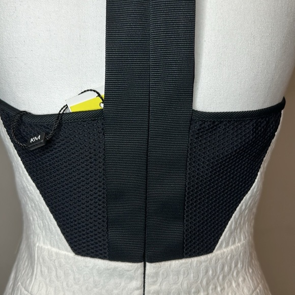Karen Millen White Textured Fit & Flare Sporty Back Detail New w/Tags - Picture 9 of 13
